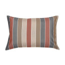 Coussin rectangulaire 70 x 45 cm - 100% Coton- Marron/Rouge