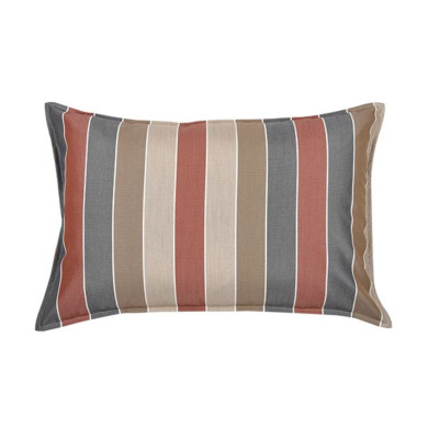 Coussin rectangulaire 70 x 45 cm - 100% Coton- Marron/Rouge