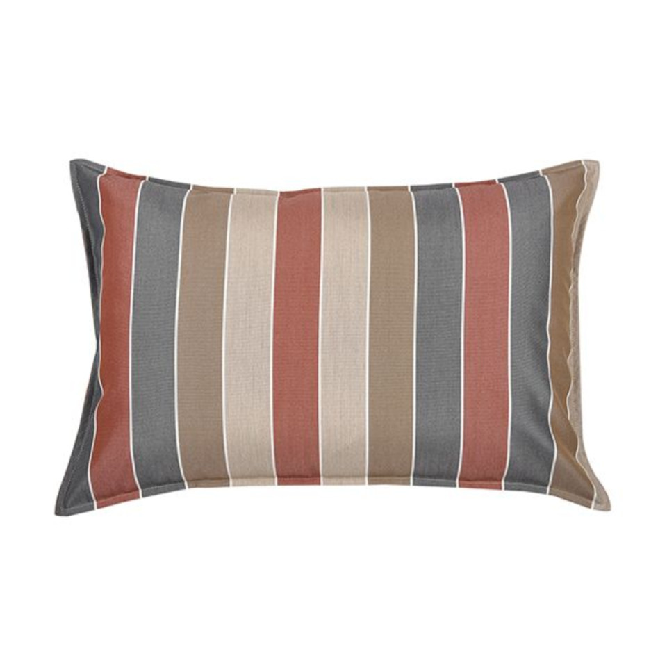 Coussin rectangulaire 70 x 45 cm - 100% Coton- Marron/Rouge