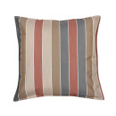 Moyen coussin carré 60 x 60 cm - 100% Coton- Marron/Rouge
