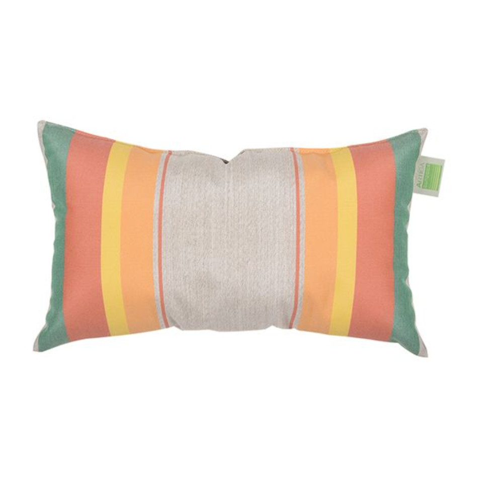 Mini coussin rectangulaire 40 x 24 cm - 100% Coton- Orange/Bleu