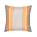 Petit coussin carré 40 x 40 cm - 100% Coton - Orange/Bleu