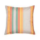 Moyen coussin carré 60 x 60 cm - 100% Coton- Orange/Bleu