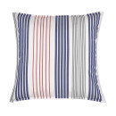 Moyen coussin carré 60 x 60 cm - 100% Coton- Bleu/Blanc