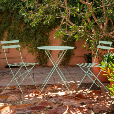 Table et chaises pliantes bistrot balcon terrasse- 2 places - Vert