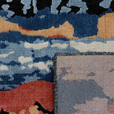 Tapis d'extérieur - 152x230cm - Noir - Réversible - 100% polypropylène - 1350gr / m²