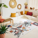 Tapis d'extérieur - 152x230cm - Blanc - Réversible - 100% polypropylène - 1350gr / m²