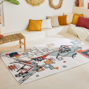 Tapis d'extérieur - 266x380cm - Blanc - Réversible - 100% polypropylène - 1350gr / m²