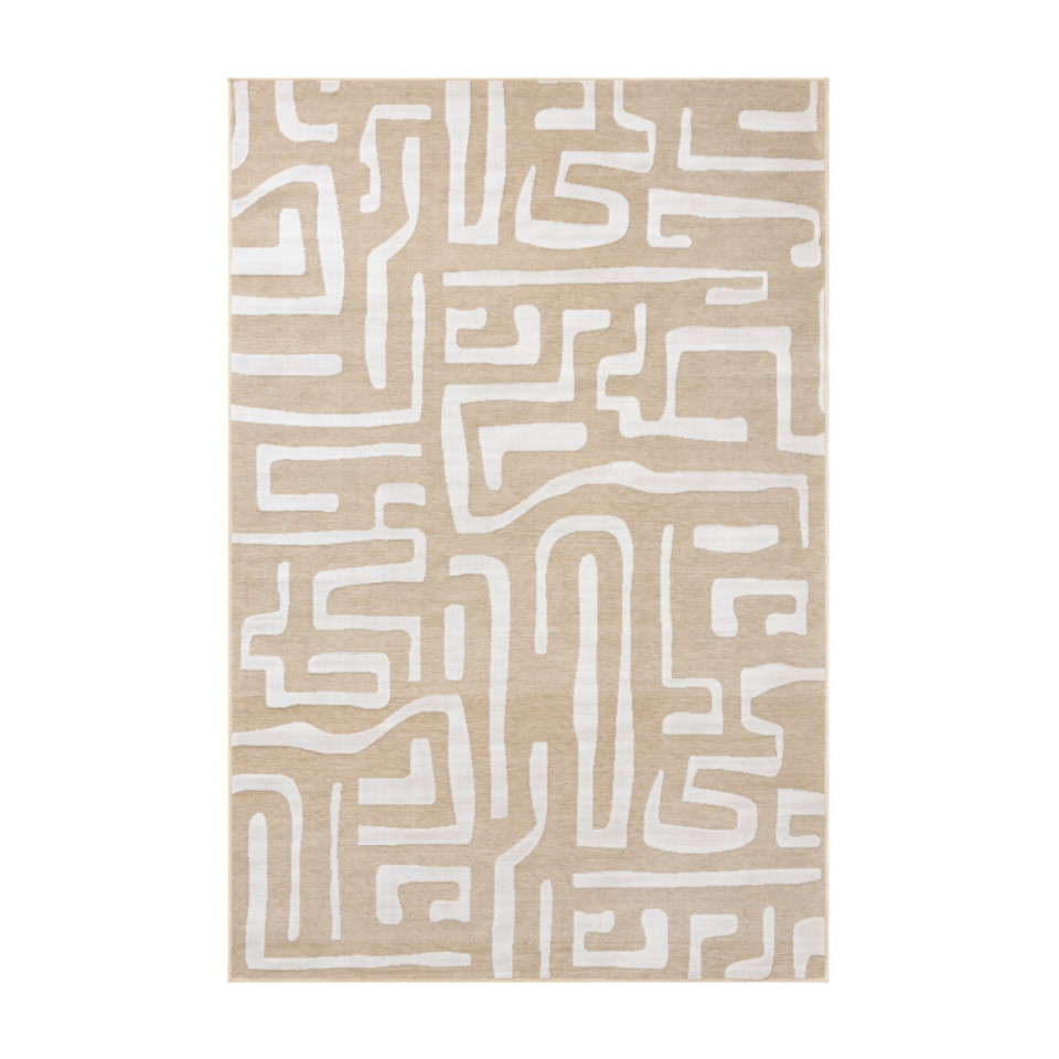 Tapis d'extérieur - 228x340cm - Beige - Réversible - 100% polypropylène - 1350gr / m²