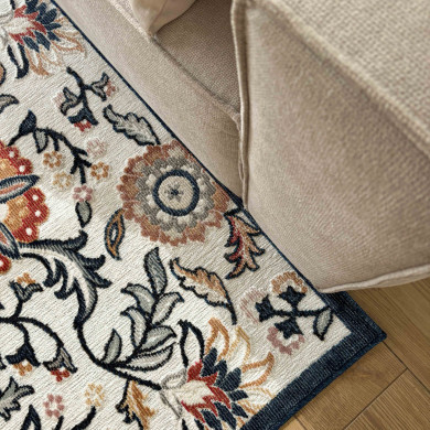 Tapis d'extérieur - 190x290cm - Blanc - Réversible - 100% polypropylène - 1350gr / m²