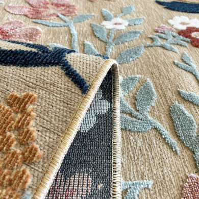 Tapis d'extérieur - 228x340cm - Beige - Réversible - 100% polypropylène - 1350gr / m²