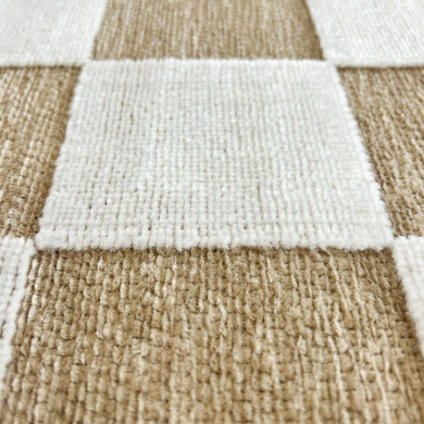 Tapis d'extérieur - 266x380cm - Beige - Réversible - 100% polypropylène - 1350gr / m²