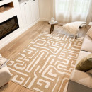 Tapis d'extérieur - 228x340cm - Beige - Réversible - 100% polypropylène - 1350gr / m²