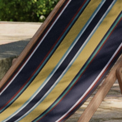 Lot de 2 chiliennes pliantes règlables - 100 % coton - bois hêtre - multicolore