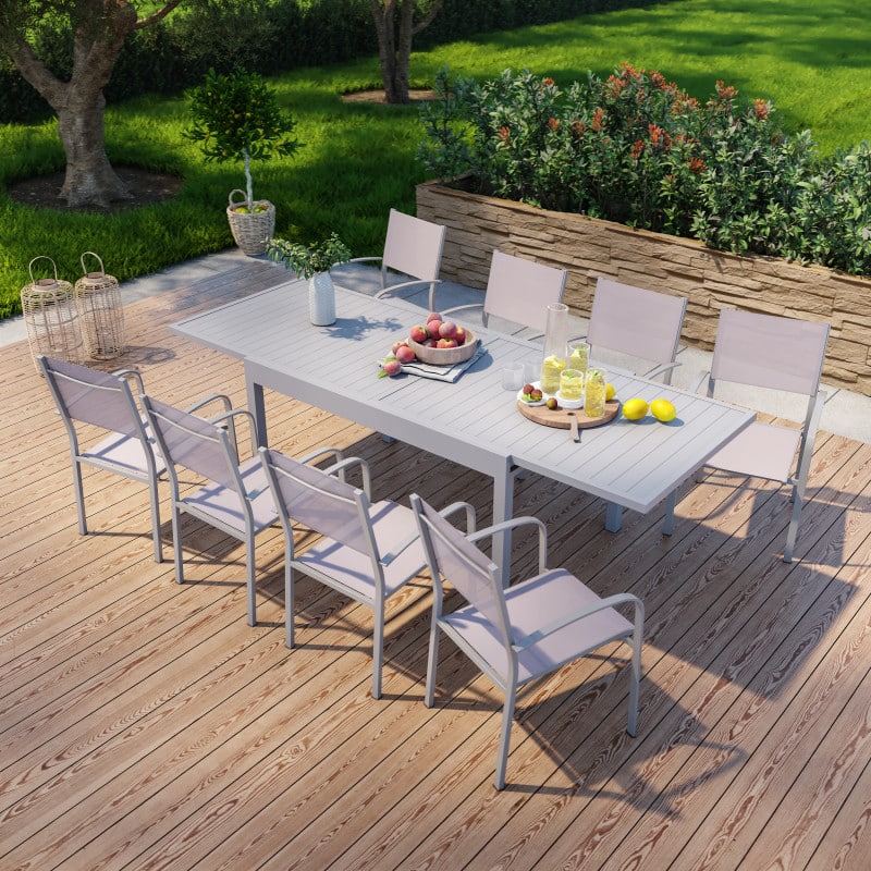 Ensemble table à manger 8 personnes + 8 chaises Haut de gamme - TABLE A